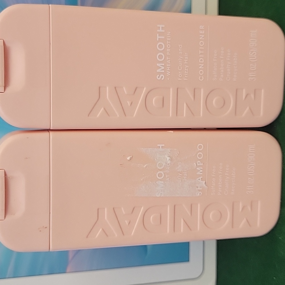 Monday Smooth Shampoo & Conditioner 90ml New Sealed Bottles Lot of 2